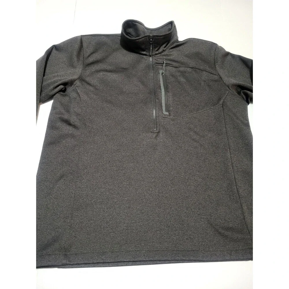 (#16) The North Face Men's XL Gray Fleece 1/4 Zip Mock Neck Pullover